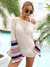 Sheer Rainbow Cover-Up with Extra-Long Sleeves